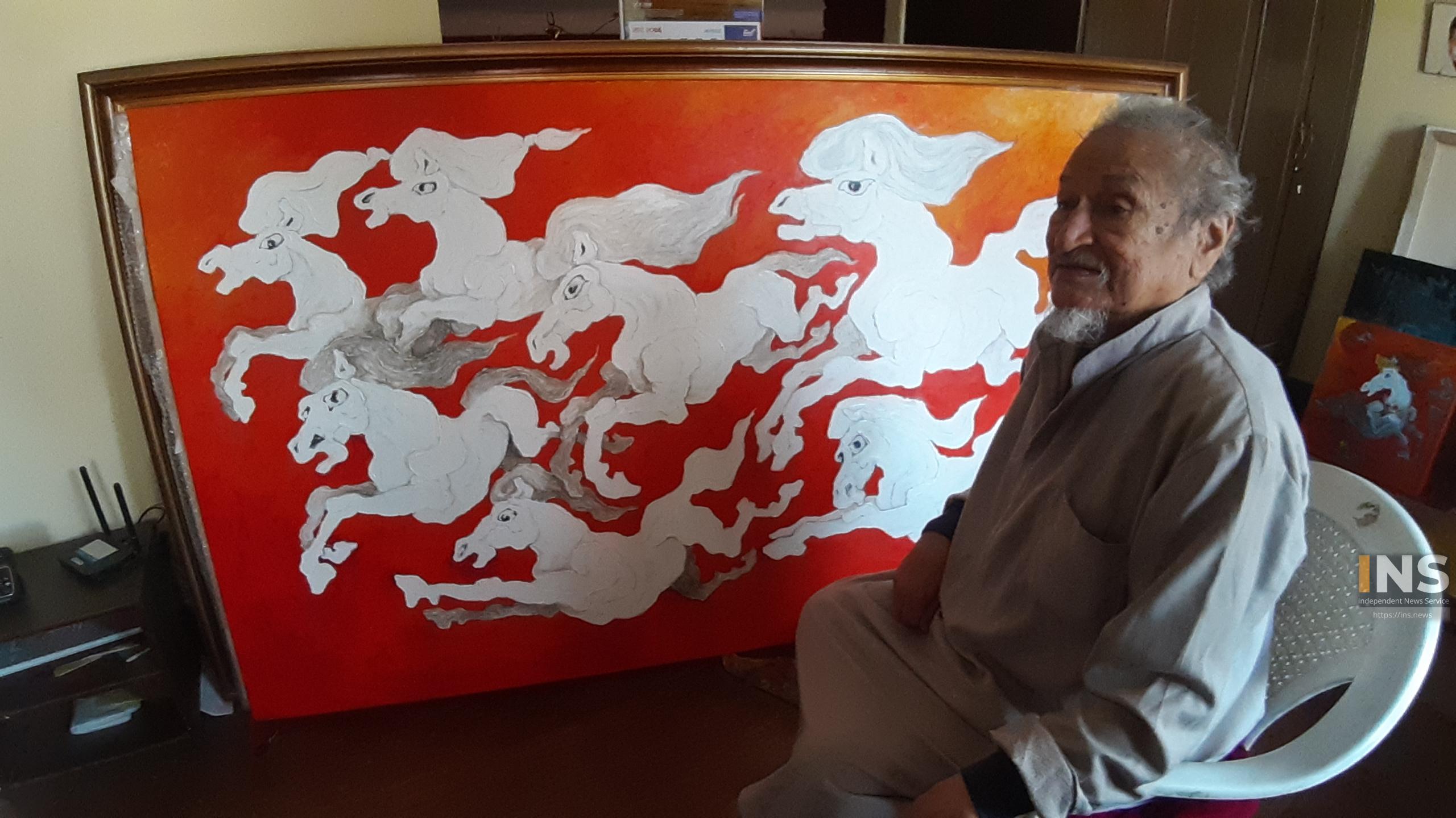 बुर्कुसी मारिरहेका घोडाचित्र विसङ्गति र बेथिति विरुद्धका विद्रोह हुन् : कलाकार शशी शाह